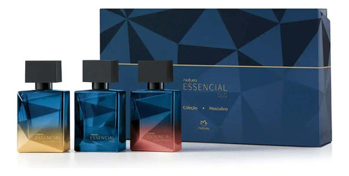 Perfume Essencial Oud Masculino Set 3 Miniaturas Natura