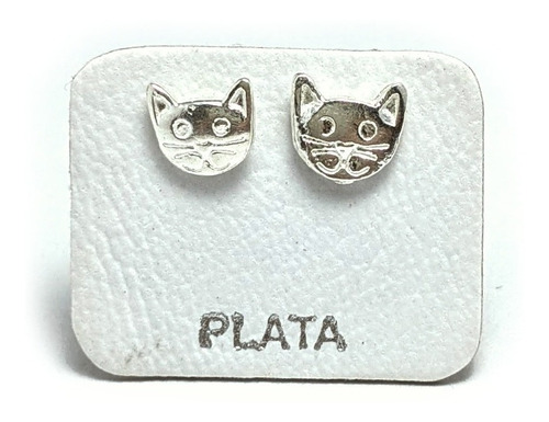 Aros Gato Pasante Plata 925