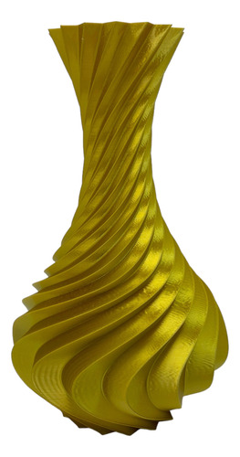 Florero Escultura Giro Simétrico Diseño Moderno 24 Cm Dorado