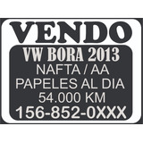 Calco Sticker Vinilo Vendo Auto X 3 Uds. 15 X 20cm Tenelo Ya