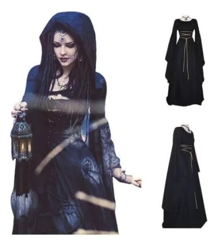 Vestido Vintage Para Mujer Vestido Medieval De Halloween