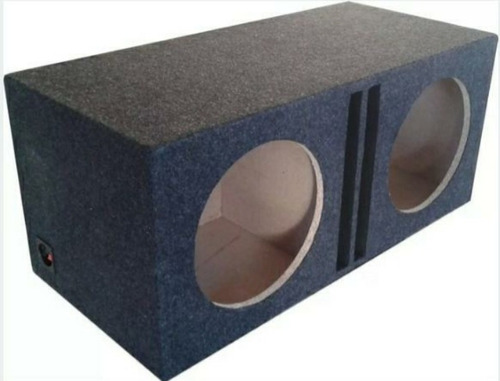 Cajón Caja Acústica Subwoofer Doble 12 Slot Port Litrada Frente 25mm