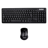 Kit Teclado Y Mouse Inalámbrico Nasa Ns_km03 Negro