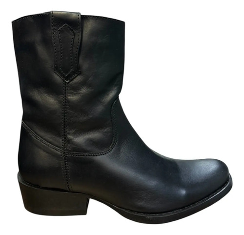 Bota In Moda Vaquera Con Cierre Casual 10138 Piel Genuina