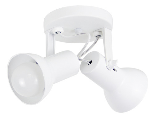 Spot Sobrepor 2 Lâmpadas Direcionável E-27 Branco 110v/220v