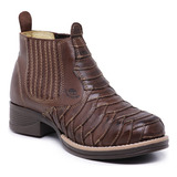 Bota Country Masculina Escamada Cano Curto Texana Botina 