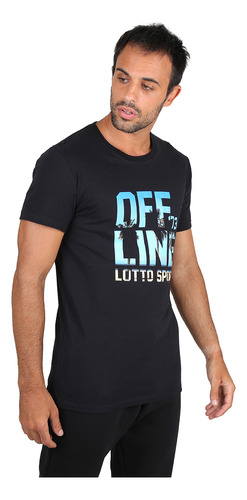 Remera Entrenamiento Lotto Smart Summer Hombre En Negro