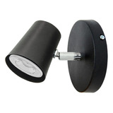 Lampara Aplique Pared Lima 1 Luz Led Gu10 Spot Cono Movil Negro Gioluce 4893-1