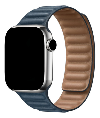 Pulseira Couro Elos Magnética Compatível Com Apple Watch
