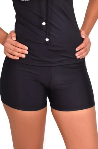 Bikini Short Estilo Hot Pant Color Negro