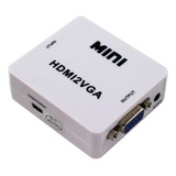 Adaptador Convertidor Hdmi A Vga Audio Tv Monitor Pc X1 Bla