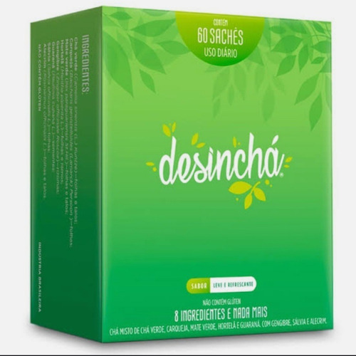 Desinchá Dia 60 Sachês Chá Natural 100% Original