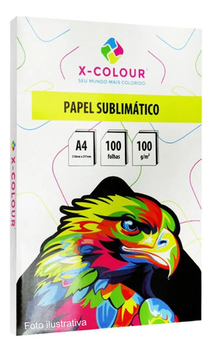 Papel Sublimático Branco X-color 100g A4 210x297mm C/ 100fls