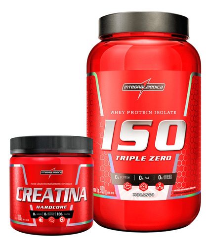 Whey Iso Triple Zero 900g + Creatina 300g Integral Médica