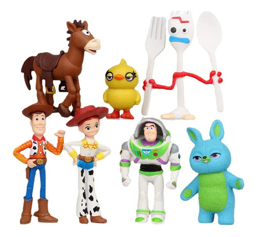 Set 7 Figuritas Toy Story Buzz Lightyear De Acción Cumpleaño