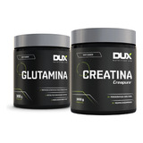 Combo Glutamina 300g Creatina Creapure 300g Dux Nutrition