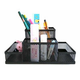 Organizador Metal Enrejado 4 Cuerpos 13x11x13cm Negro