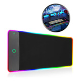 Mousepad Gamer Rgb Com Carregador De Indução Para Celular