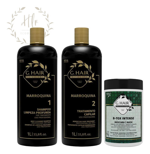 Kit Marroquina Progressiva Ghair + Mascara Intense Btox 1kg