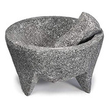 Molcajete De Piedra Volcánica Grande Para Guacamole, 8 