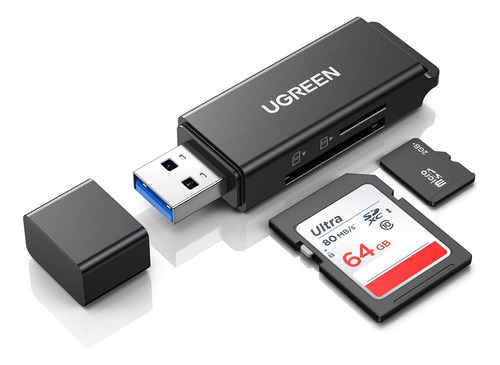 Lector De Tarjetas Usb 3.0 Adaptador Micro Sd Tf Hub 2 En 1