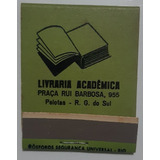 F9363 - Caixinha Fósforo Livraria Acadêmica Pelotas/rs De 50