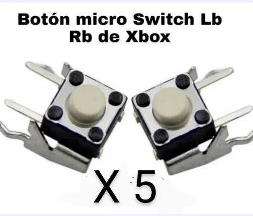 5 X Botón Lb Y Rb  Xbox One Y Xbox One S Marca Alps Nuevos