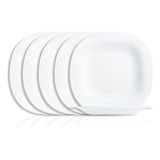 Set De 4 Platos Postre Carine Blanco Opal De 19 Cm