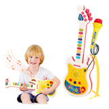 Guitarra Menino Rock Brinquedo Infantil Musical Luz Menina