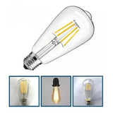 Ampolleta Led Vintage Decoración Edison E27 6w Luz Cálida