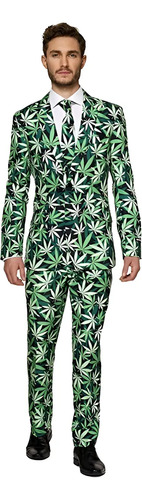 Traje Cannabis 420 Weed Green Pot Disfraz Terror Halloween