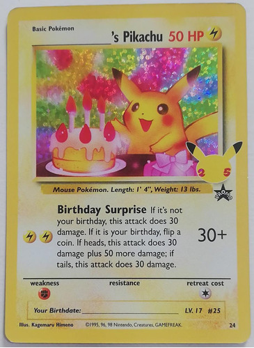 Pokémon Tcg 's Pikachu #25 Full Art