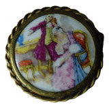 Antiguo Prendedor Porcelana Limoges /