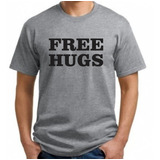 Camisa Free Hugs Engraçada Mescla