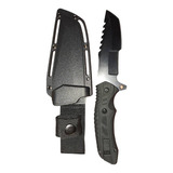 Cuchillo Táctico Militar Negro Camping Iniciador De Fuego