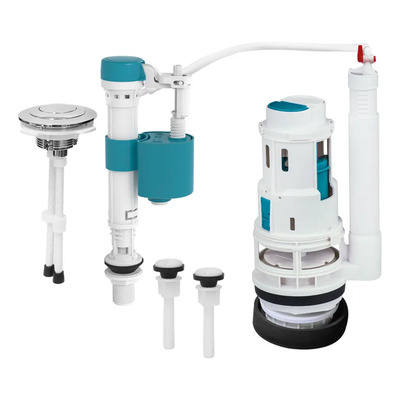 4454 Fleximatic Juego De Herrajes Dual Flush De 3 Para W.c. Blanco