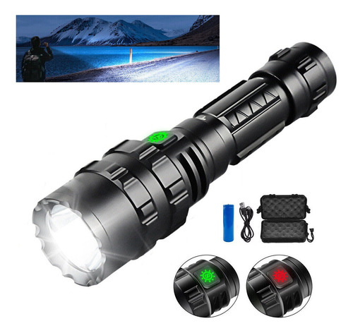 Lampara Táctica Linterna 12000lumens Recargable Impermeable