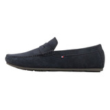 Mocasín Tommy Hilfiger Driver Slip On Ante Hombre - Original