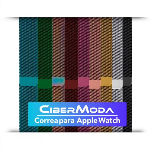 Correa Milanes De Metal Para Apple Watch 7 6 5 4 3 Elegante