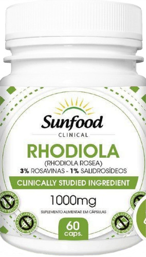 Rhodiola 1000 Mg Sunfood 60 Cápsulas