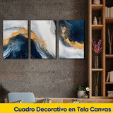 Set De 3 Cuadros Artisticos Canvas Abstracto Sala 60x40 Rf19