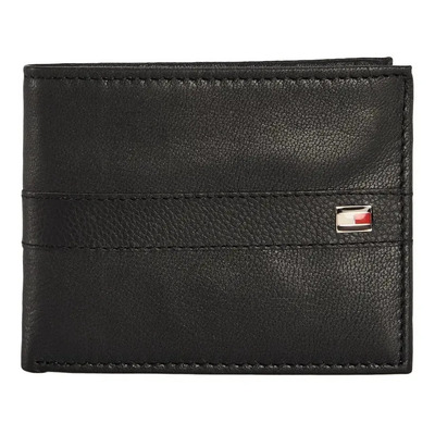 Cartera Para Hombre Cuero Sintético Tommy Hilfiger Negro Liso | Envío gratis