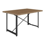 Mesa De Jantar Steel Light Vermont Com Base Metálica Preto