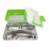 Marmita Elétrica Térmica Portátil Lunch Box 820ml Divisórias