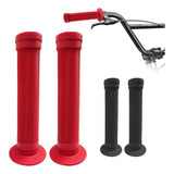 Puños Bicicleta Bmx Tpe Anti Deslizantes 22.2mm Color Rojo