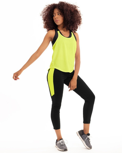 Conjunto Deportivo Mujer Leggins Licra Tank Top Gym Running