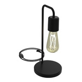 Velador Lampara Deco Moderno Vintage Apto Led E-27 Negro 