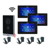 Kit Video Portero Dahua 3 Monitores Ip Touch 7 Pulgadas Wifi