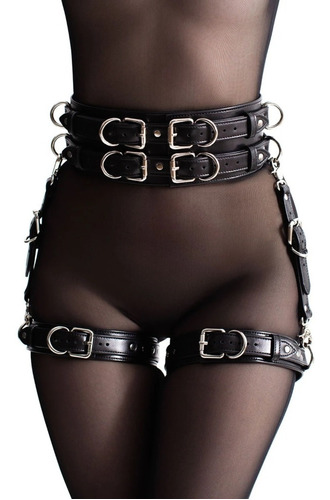 Corset Cinturón Set Premium Cuero Italiano Sexy Sado Bdsm 