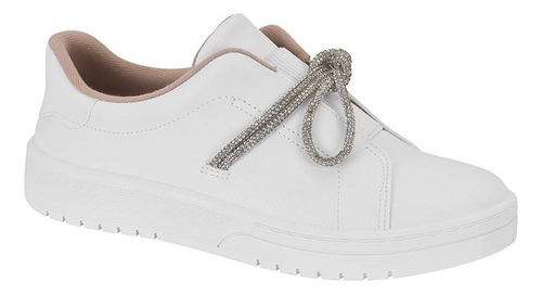 Tenis Feminino Moleca Sem Cadarço Com Tira Strass - 5791107